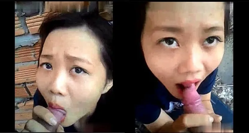 Ghệ bú cu ở vườn sau nhà